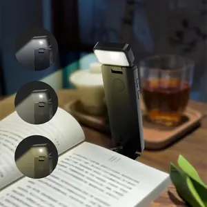 AIR U Rechargeable Book Light Clip-on LED Reading Lamp 3 Colors & 5 Brightness Dimmable Portable Bookmark Night Light for Bed Reading Travel