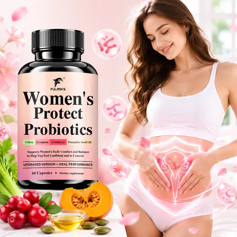 FULIMIKS Women’s Protect Probiotics Capsules - Cranberry, Lycopene & Pumpkin Seed Oil Support - Wellness, Female Health, Digestive Health & Urinary Comfort, Beauty & Radiance Support Dietary Supplement