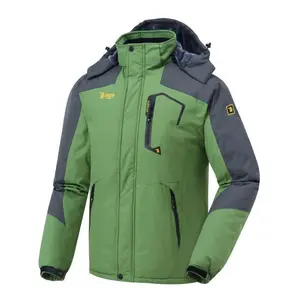 Men’s Snow Ski Jacket – Warm Fleece Winter Coat, Mountain Insulated Windbreaker with Hooded Raincoat