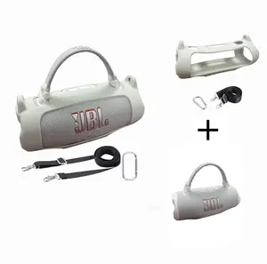 for JBL Charge 6 Waterproof Bluetooth Speaker SiliconeCover Case, Portable Silicone Travel Case with Carabiner,Protective Skin Case.