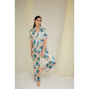 Agua & Flore Leaves Pajama Set