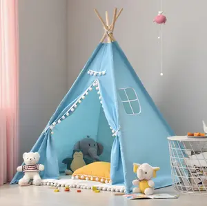 Teepee Play Tent for Kids, Foldable Girls Playhouse Toy Tent, Gift for Baby Toddler to Play Game Indoor and Outdoor