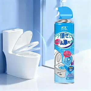Toilet Bowl Cleaner Max Strength Foaming Multipurpose Bathroom Cleaner Continuous Spray Bottle Fast Acting Foam Ocean Mist Instant Stain Removal Disinfecting Deodorizing Bleach Free Large Capacity 16.91 OZ