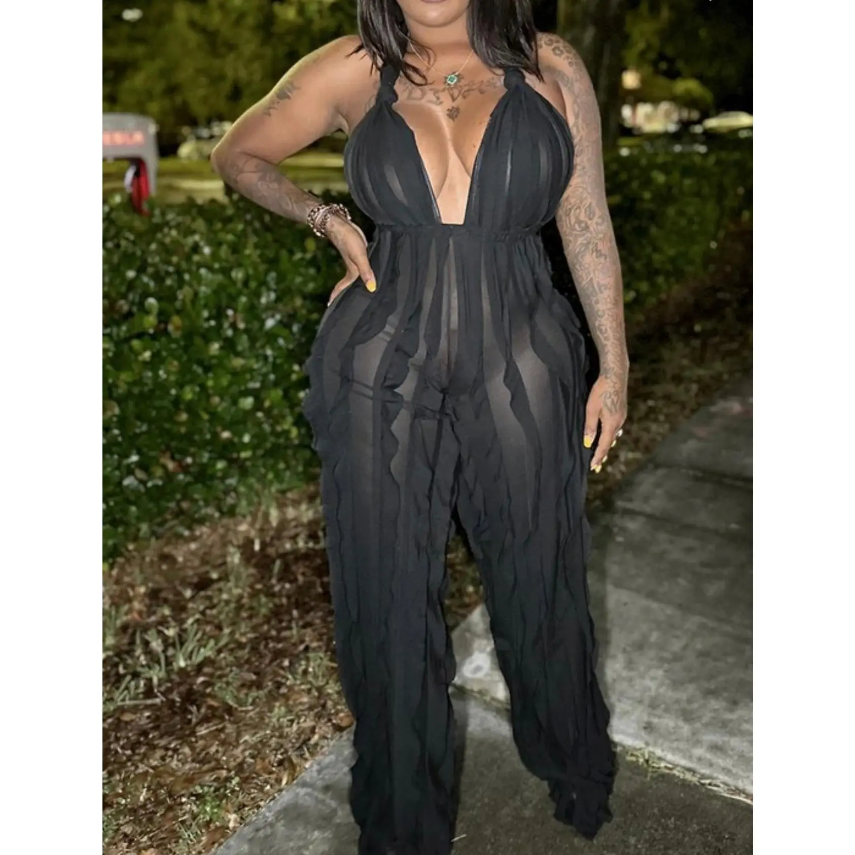 All Ruffled Up Baddie Jumpsuit All Ruffled Up Baddie Jumpsuit