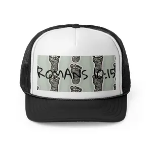 Romans 10:15 Inspirational Trucker Cap - Faith-Based Adjustable Hat