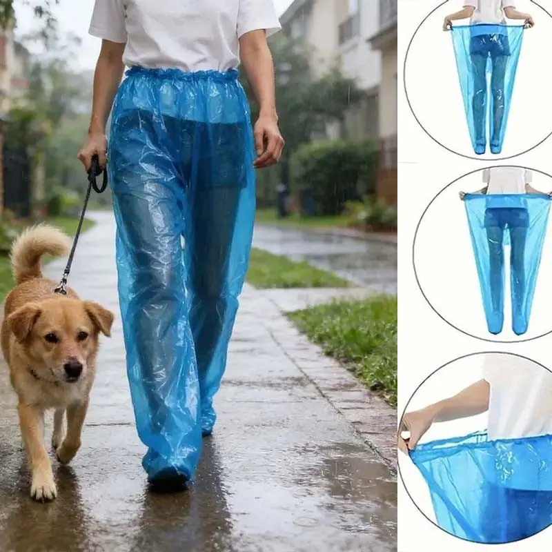Adult Rain Pants 2/4/8 Pack, Thick and Light, Rainproof, Elastic Waistband, Suitable for Everyone, Travel Accessories, Rainy Day Gear, Rainy Season