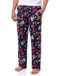 SpongeBob SquarePants Pajama Pants Men's Mr. Krabs Money Lounge Bottoms For Adults