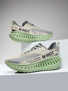 Men's Sporty Lace Up Platform Sneakers, Casual Comfortable Breathable Running Athletic Shoes, Trendy All-match Sneakers for Daily Wear