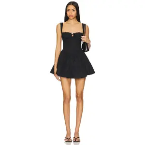 Camila Coelho Luara Mini Dress in Black