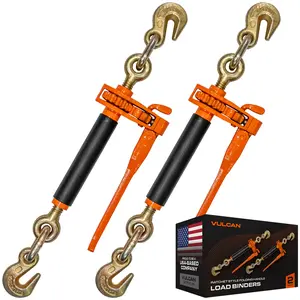 Vulcan Folding Handle Ratchet Binder 7100 SWL 5/16" to 3/8" 2Pack Handmade Braided Rope Durable Nylon Rope