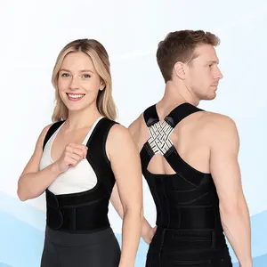 Back Brace for Men & Women, Adjustable Back Straightener, Back Support Belt for Home Gym Workout Care, Gym Clothes, Gym Accessories