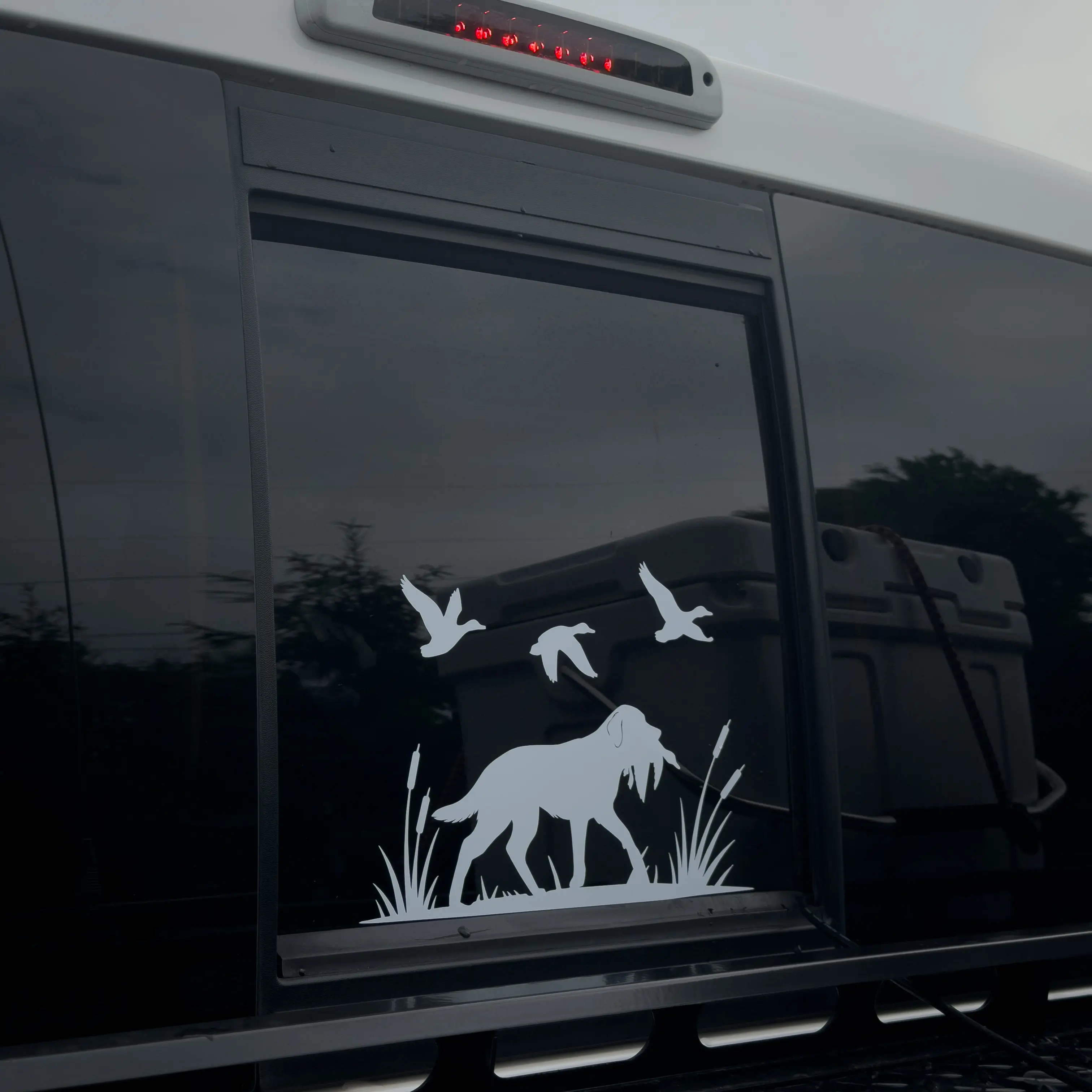 Duck Dog Scene Decal - High Quality Vinyl