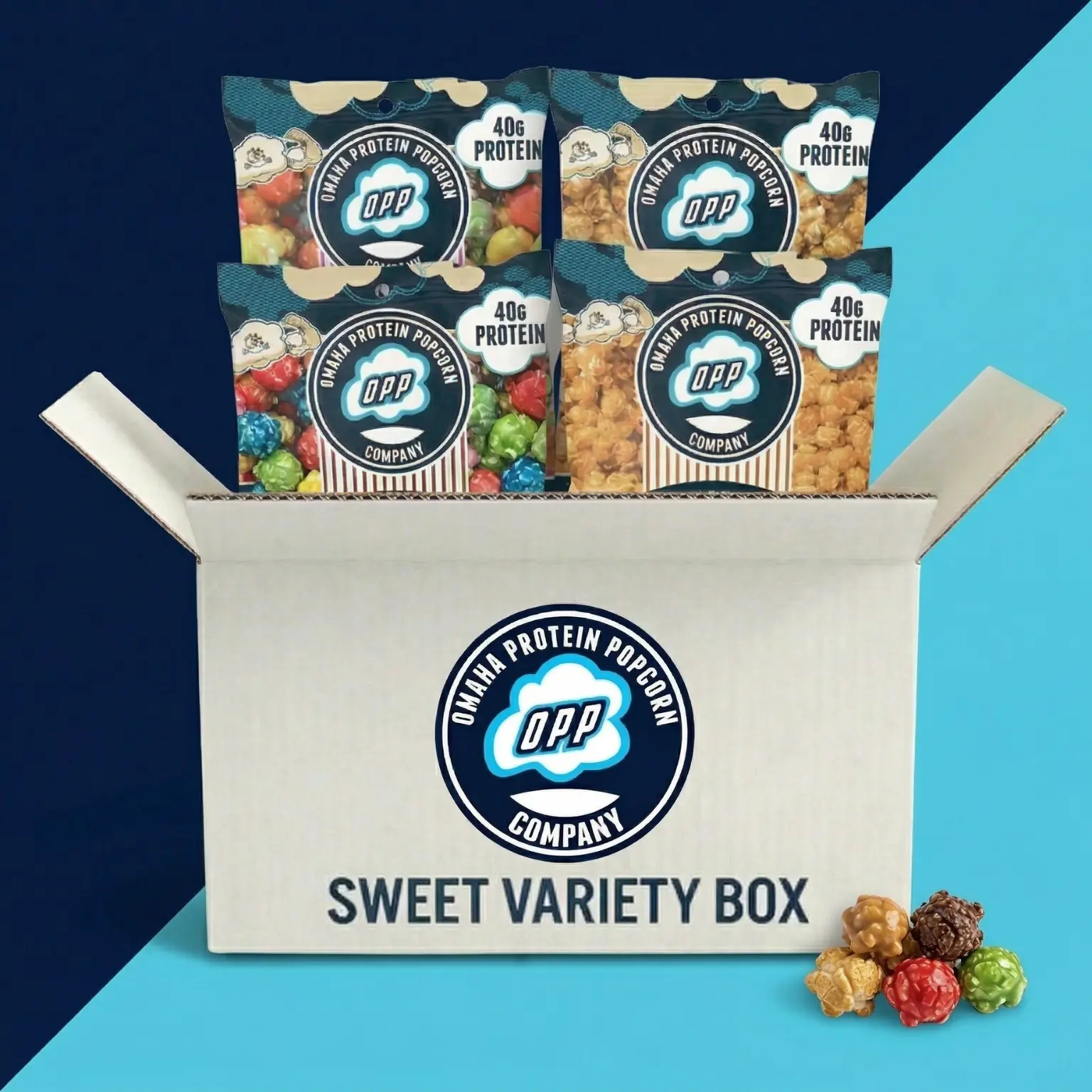 Sweet Omaha Protein Popcorn Variety Box