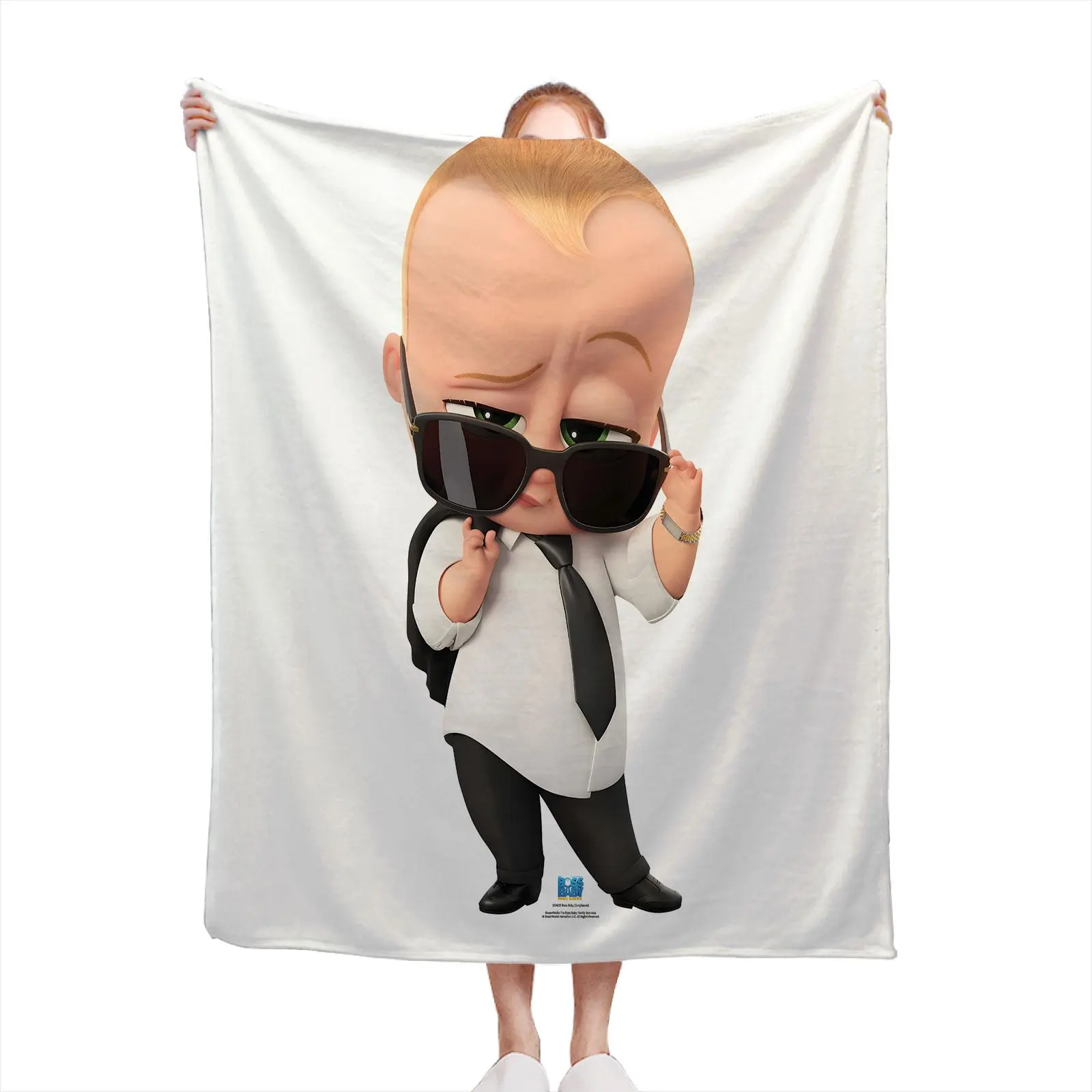 Boss Baby Flannel Throw Blanket Perfect For Kids & Families Blanket Fireplace Snuggling Christmas Movie Nights Bed Layering Seasonal Room Decor & Holiday Gift