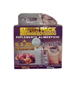 6 AJOS DORADOS + VISION 150 cápsulas Supplement Dietary Vitamin Daily Pack