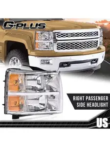 Headlight Fit For 07-14 Chevy Silverado 1500 2500HD 3500HD Right Passenger Side