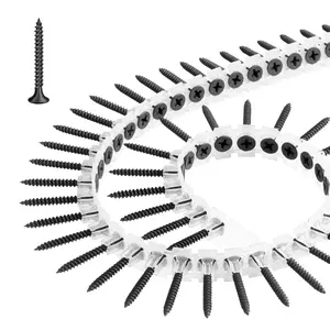 VVEOR Screws,  #6 x 1-1/4 inch Length Drywall to Wood Collated Screw, All Purpose High-Hardness Alloy Steel Self Drilling Drywall Screws, for Home DIY, Space Renovation(1000 per Box)