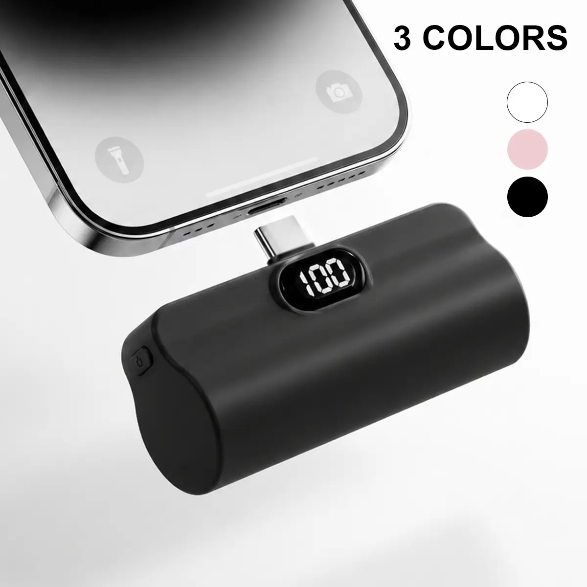 5000mAh Portable Power Bank - 10W Fast Charging External Battery Pack, Chargeable Smartphone Accessory with Type-C & Multiple Ports, Lightweight Mobile Phone Powerbank with Cable