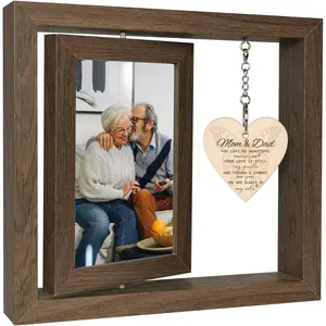 Loss of Mother & Father Sympathy  Memorial Gifts for Loss of Mom Dad Picture Frame, In Memory of Parents Grief Remembrance Bereavement Gifts, Display Two 4x6
