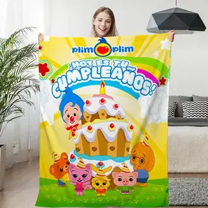 Warm Winter Blankets P-Plim P-Plims Knee Bed Fleece Custom Nap Camping Fluffy Soft Blankets Decorative Sofa Microfiber Bedding