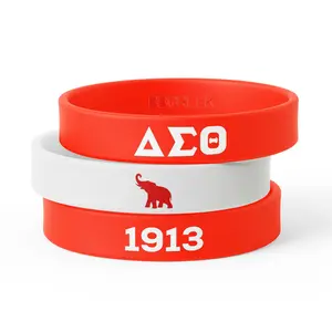 BBGreek - Delta Sigma Theta - Set of 3 Silicone Bracelet - Official Vendor