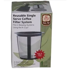 212 MAIN Lightweight Reusable Steel Coffee Filter - Universal, Disposable-Alternative for K-Cups Brewing Systems, Single-Serve RK101 Filter System, Lightweight Reusable Filter
