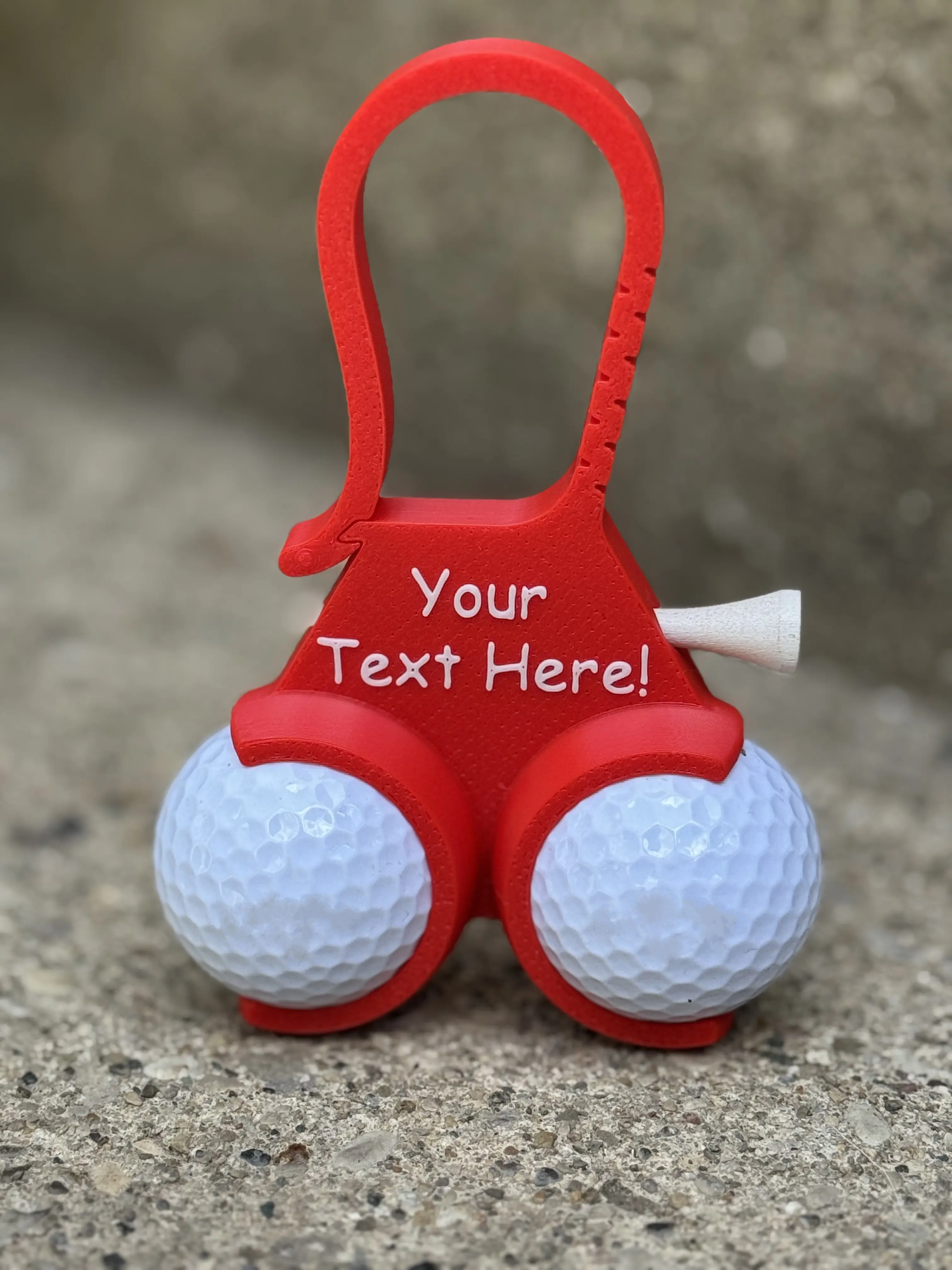 3D Printed Personalized Golf Ball Holder – Funny Golf Gift - PETG