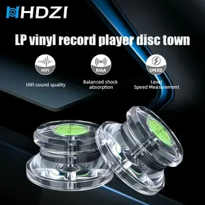 Hhdzi Acrylic Vinyl Record Stabilizer, Reduces Resonance Noise, Optimizes Needle Tracking, Hi-Fi Sound Quality, High-Transparency Material