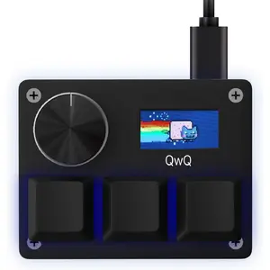 O3C Rapid Trigger Hall Effect Keyboard Suitable for OSU and Geometry  Rhythm  Macro Keypad with  Linear Switches (Black, Gateron Jade Pro Green )
