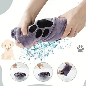 Microfiber Pet Bath Towel, 35x75cm/50x100cm, Embroidered Super Soft & Absorbent, Ideal for Cats & Dogs, Grooming Supplies