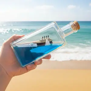 Unsinkable Titanic Cruise Simulator - Wavey Boat in a Box Liquid Wave Cruise Fluid Ship Decoration - Ornament for Car, Desk, and Gifts