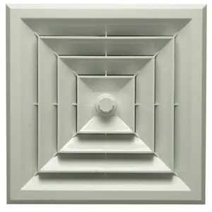 212 MAIN Square Shape Ceiling Diffuser - 8 in. Boot, Butterfly Damper, Indoor Use Household Appliance Part