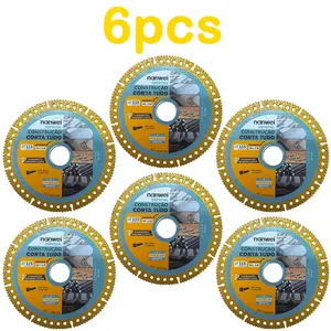 6pcs ultra-thin diamond saw blades, suitable for angle grinders, 4.5-inch tile cutting blades, for smooth cutting of tiles, ceramics, granite, and marble.  Ideal for smooth cutting, beveling, and grinding various materials.adapt mechanic tools