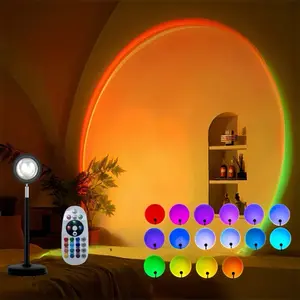 Sunset Lamp with Remote Multicolor 180 Rotation Night Light for Ambiance Enhancement
