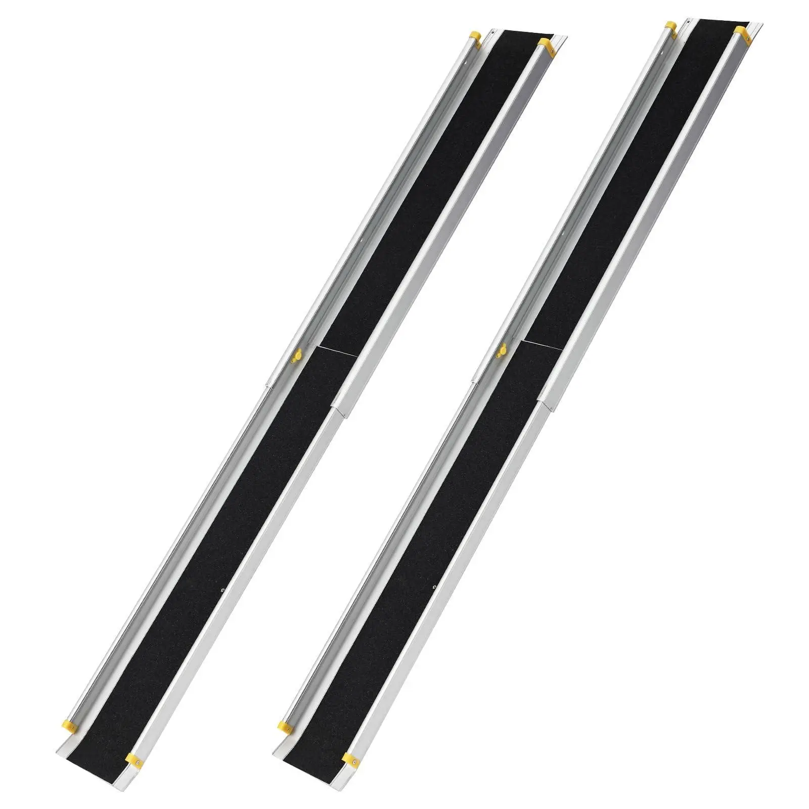 GARVEE 1 Pair 6 FT Telescoping Portable Wheelchair Ramps for Steps, Adjustable Wheelchair Ramp with Anti-Slip Surface and Storage Bag, 600 Lb Weight Capacity