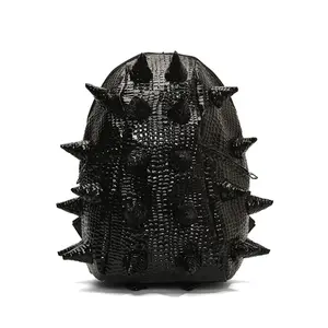 Trendy and stylish hedgehog backpack, quirky and creative monster cycling backpack, punk-style design with unique texture and shape.
