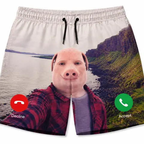 John Pork Men's Beach Shorts
