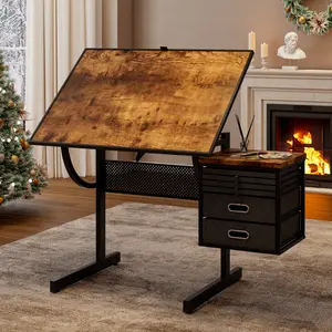 1500 pieces Jigsaw Puzzle metal Table board for adults gift with 4 trays and 2 Storage drawers(black)