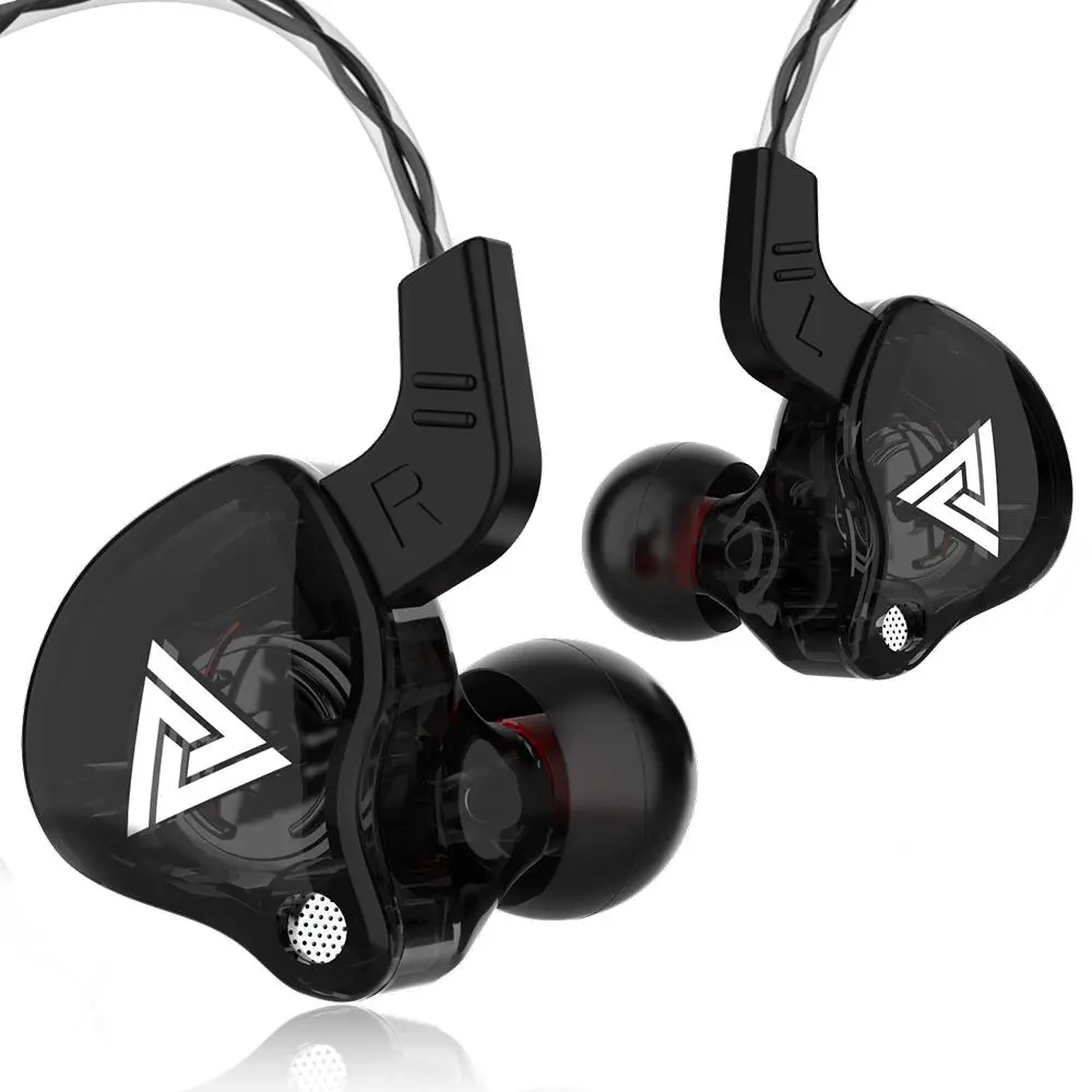 AK6 Wired In-Ear Earbuds with Microphone - Active Noise Cancellation, HiFi Game Audio, Deep Bass Wired IEMs for Gaming, Live Streaming, Black Gaming Earbuds