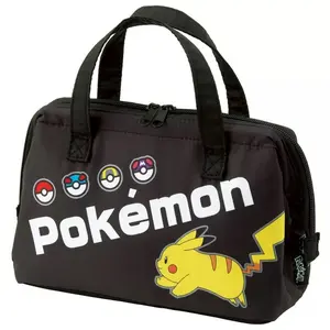 Japanese Skater Pokémon Pikachu Insulated Lunch Bag for Student Lunch Bag with Character Design and Black Handles