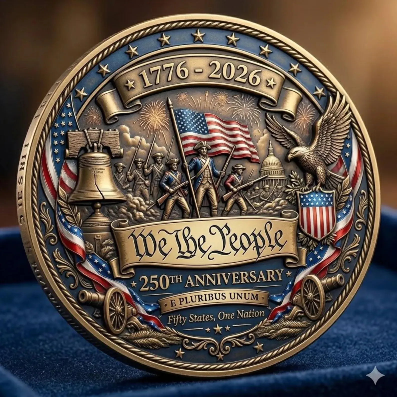 USA 250th Anniversary Coin, 1776 2026 Commemorative Coin, American Freedom 2026,Patriotic Eagle Gift, Independence Celebration Gift