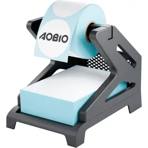 Label Holder Compatible with Rolls and Fan-Fold Labels for Desktop Shipping Label Printer Black
