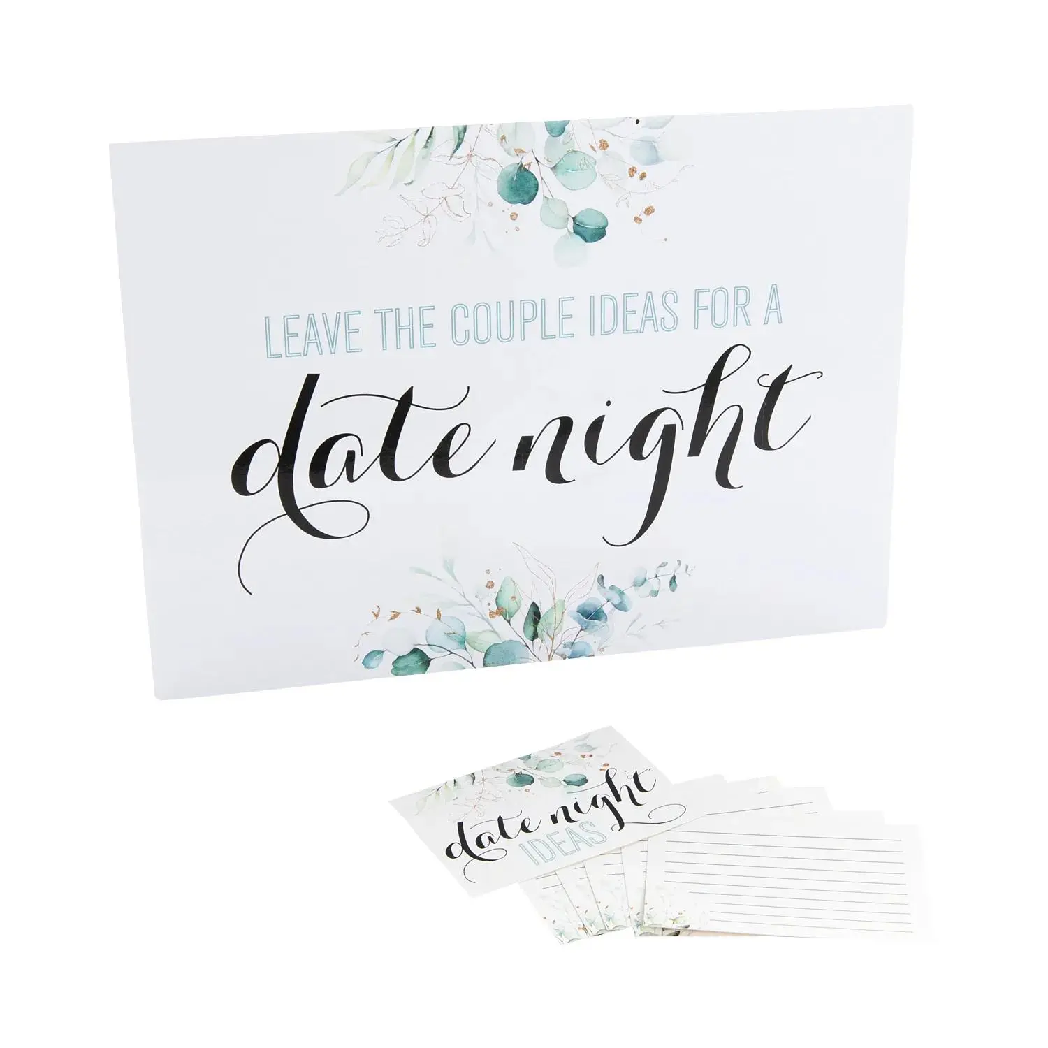 101-Pc. Bridal Shower & Date Night Fun Table Stationery Kit - Writing & Conversation Cards, Party Decor for Maternity Celebrations