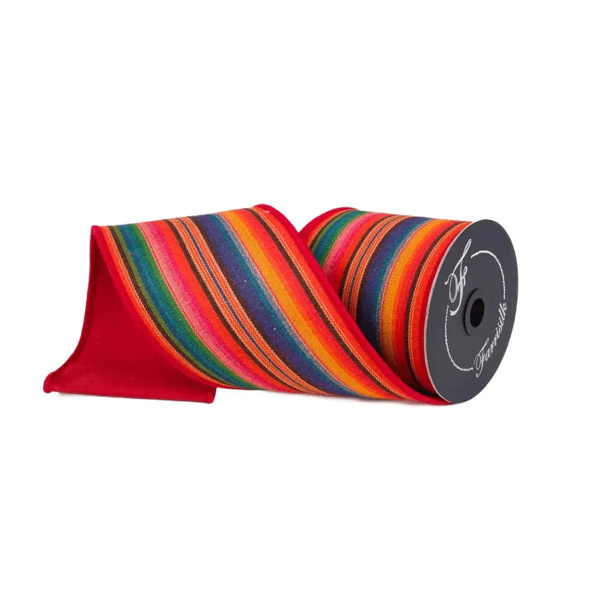2.5" x 10yd Farrisilk Fiesta Stripes Ribbon