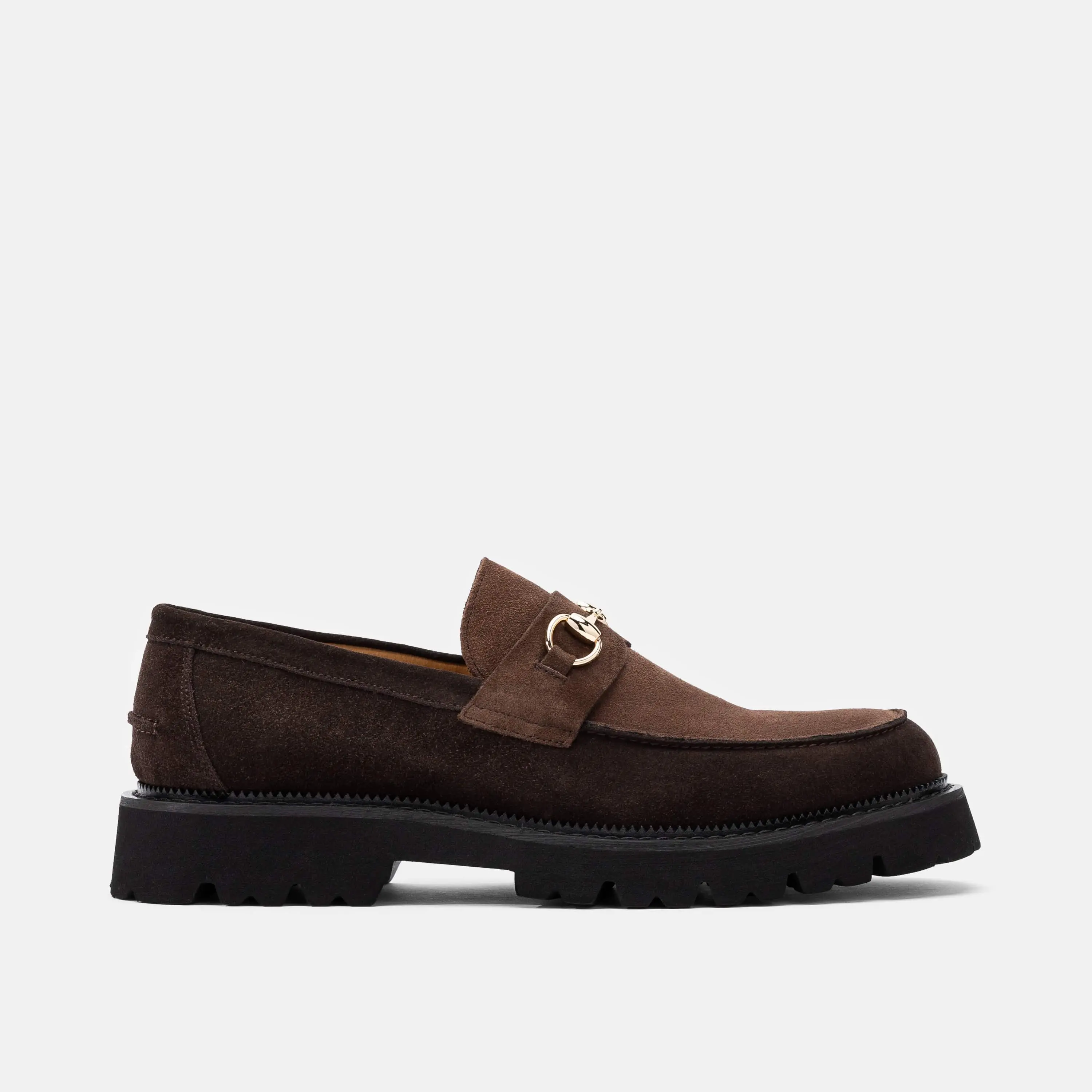 Blake Triple Brown Suede Lug Bit Loafers Blake Triple Brown Suede Lug Bit Loafers