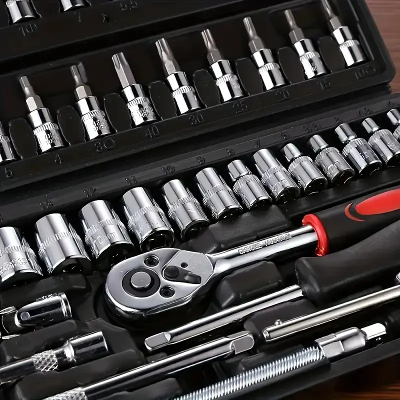 Professional Car Repair Tool Set, Repair Toolkit, Mechanic Tool Set, Car Automotive Tools, Automotive Tool Kit, 216-Piece Multi-Function Ratchet Socket Wrench Kit, Includes Screwdriver Bits, Portable for Auto Maintenance