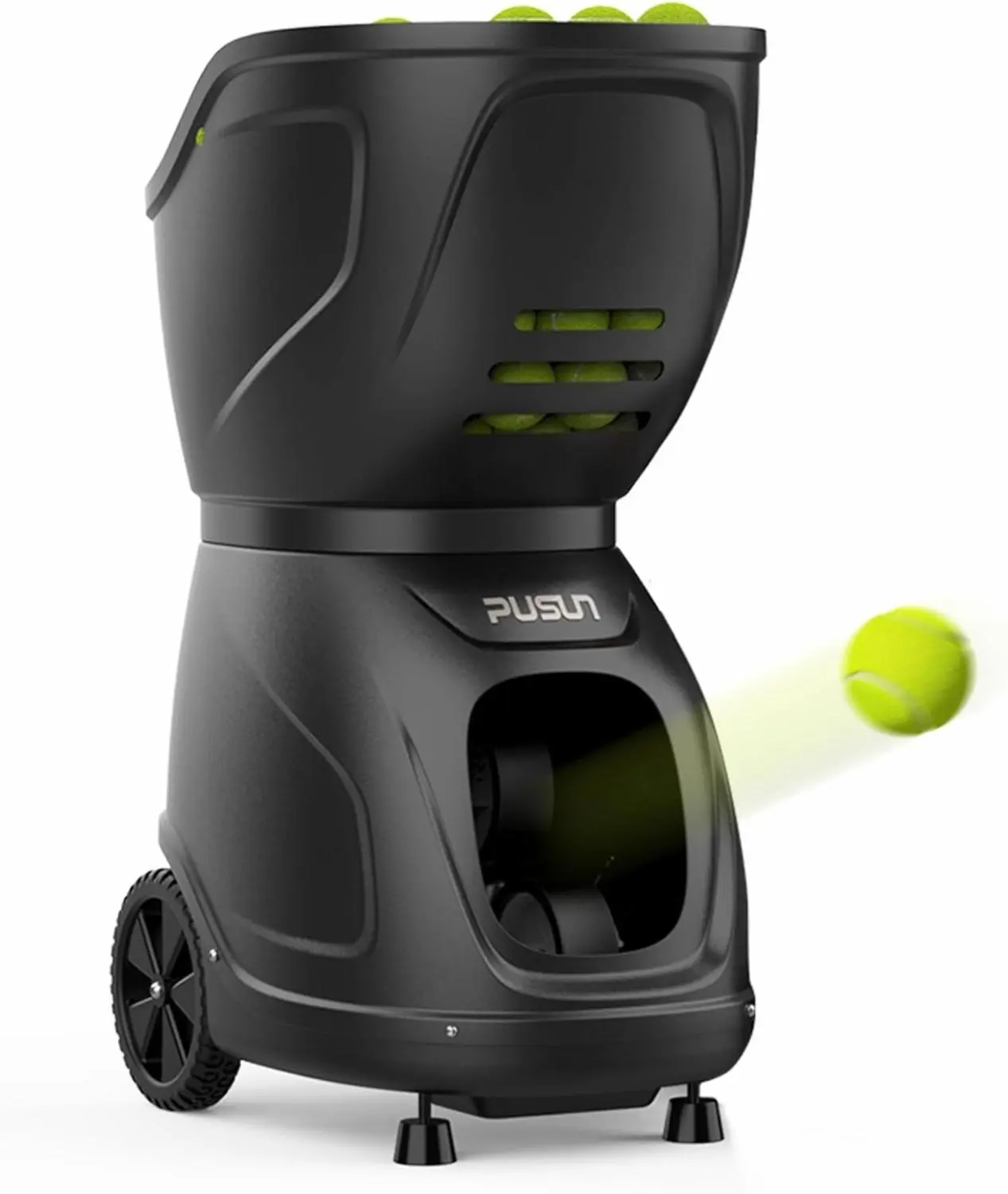 35-Spot Programmable Variable-Speed Tennis Ball Machine — PT-9001 | App Control (12 Modes), MAX 87 mph, 5–8h Battery, 6-Level Spin, 1.8–8s Frequency, 150 Ball — for Pros, Clubs,Advanced Players