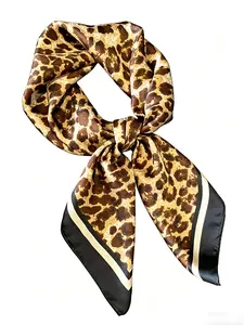 Fashion Leopard Print Scarf, Casual Soft Comfortable Shawl for Women, Versatile Accessories for Daily Wear, Fashion Accessories for Party, Daily Clothing Decor, Scarf Wrap, Silk Feeling Scarf