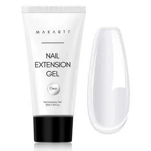 Makartt Poly Nail Gel Clear 50ML Gel Builder for Natural-Looking Crystal-clear Nail Strengthener 3D Molding Gel for Trendy Nail Art Designs-Long-Lasting and Easy to Use Supplies for DIY Salon Quality Durable Nail Care,not include nail form