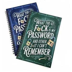 Funny Password Book, Hardcover Spiral Notebook, Secure Password Organizer for Home Office, Ideal Holiday Gift for Anyone Who Forgets Logins